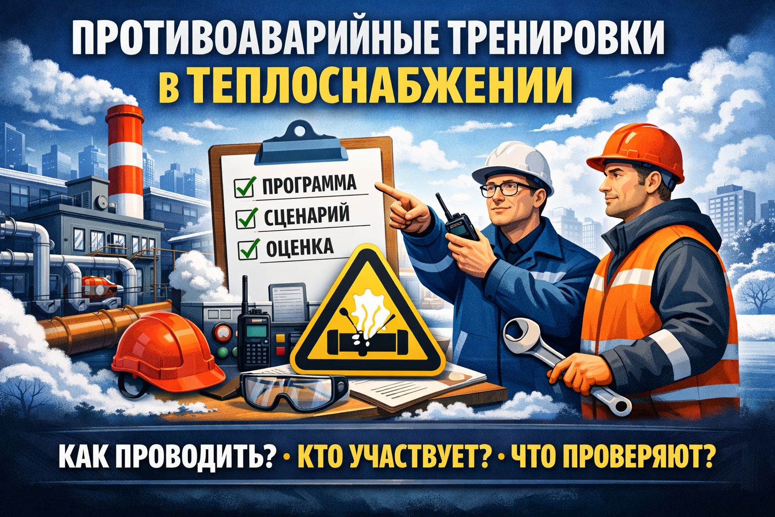 Противоаварийные тренировки в теплоснабжении: какие правила действуют, как проводить и что проверяют на практике